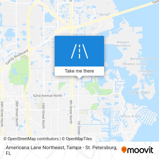 Mapa de Americana Lane Northeast