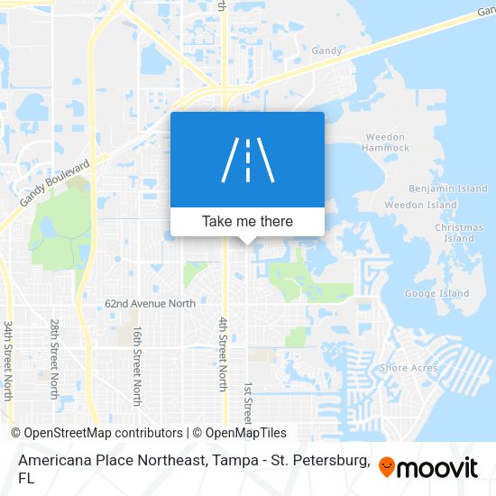 Americana Place Northeast map
