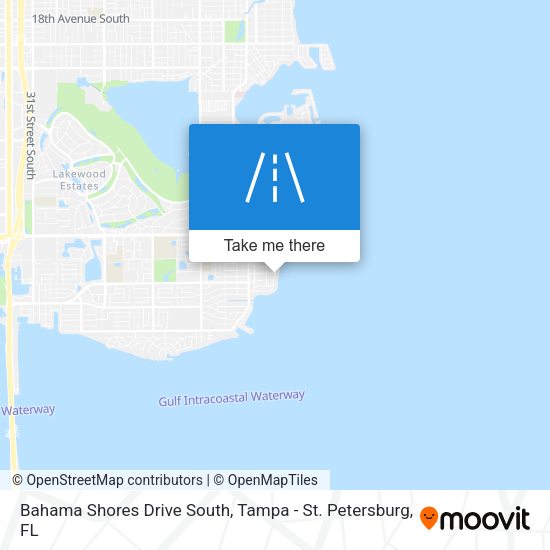 Bahama Shores Drive South map