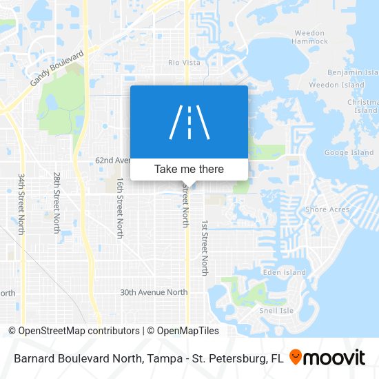 Mapa de Barnard Boulevard North