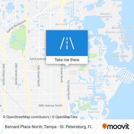 Mapa de Barnard Place North