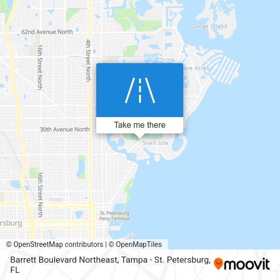 Barrett Boulevard Northeast map