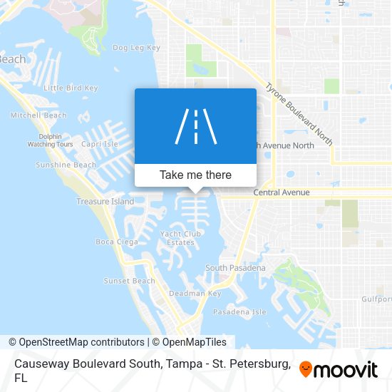 Causeway Boulevard South map