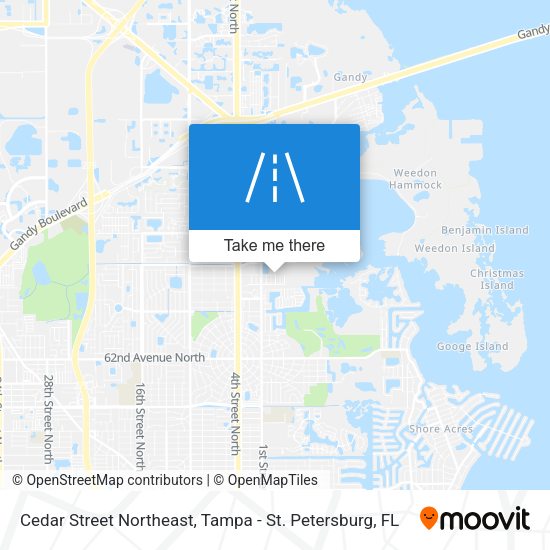 Cedar Street Northeast map