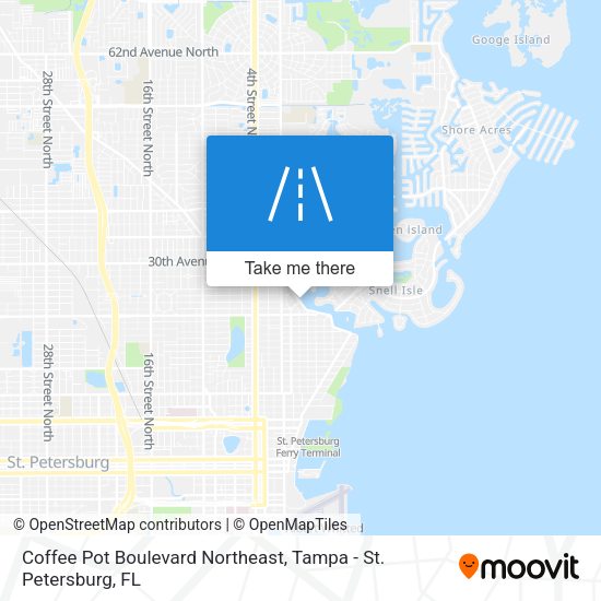 Coffee Pot Boulevard Northeast map