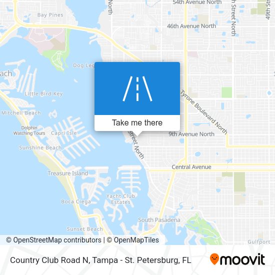 Country Club Road N map