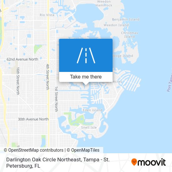 Mapa de Darlington Oak Circle Northeast