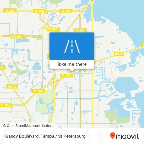 Gandy Boulevard map