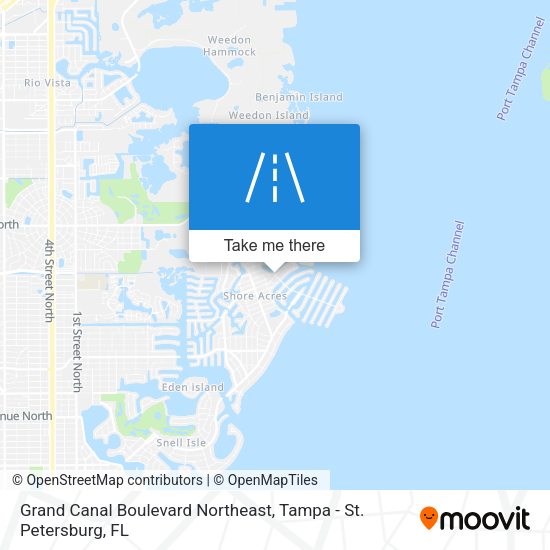 Mapa de Grand Canal Boulevard Northeast