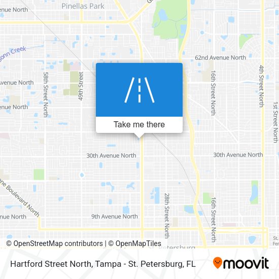 Hartford Street North map