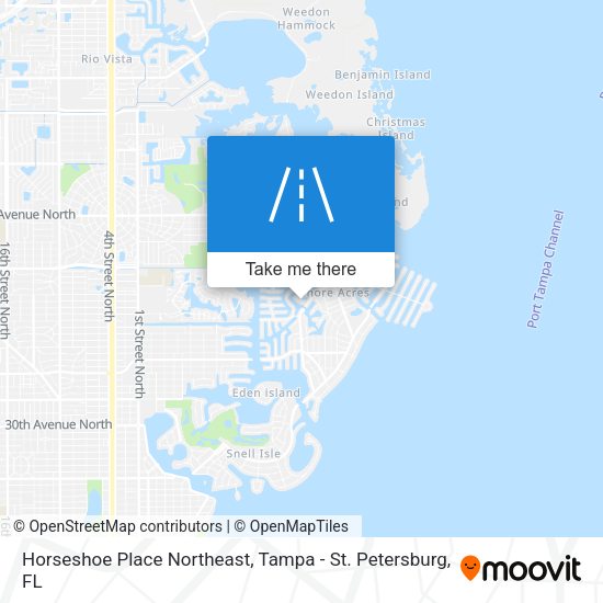 Mapa de Horseshoe Place Northeast