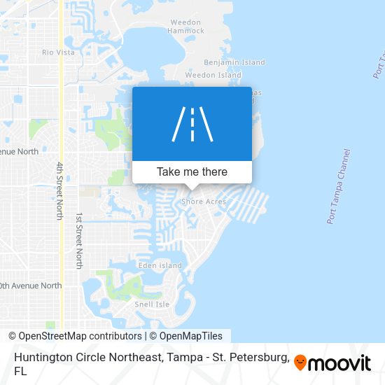 Huntington Circle Northeast map
