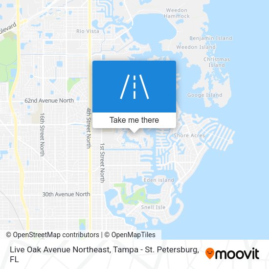 Mapa de Live Oak Avenue Northeast