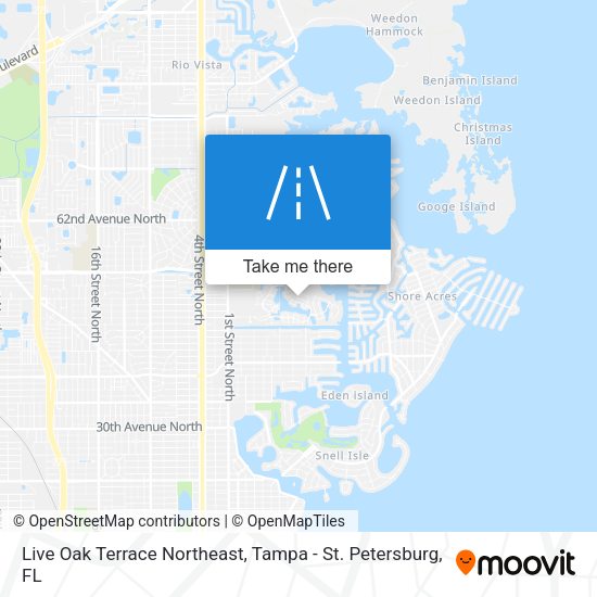 Mapa de Live Oak Terrace Northeast