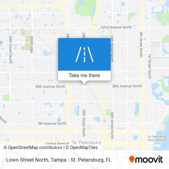 Lown Street North map