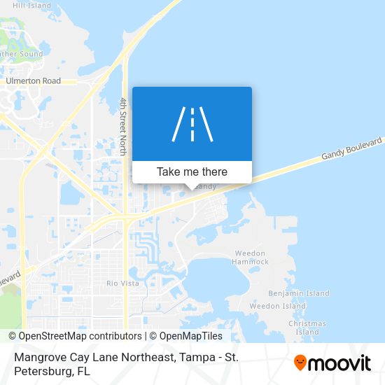 Mangrove Cay Lane Northeast map