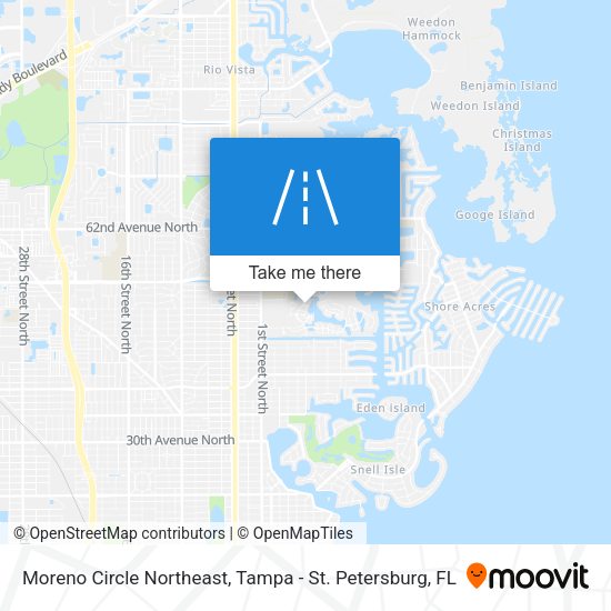 Moreno Circle Northeast map