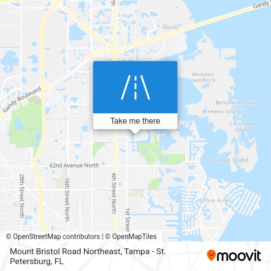 Mapa de Mount Bristol Road Northeast