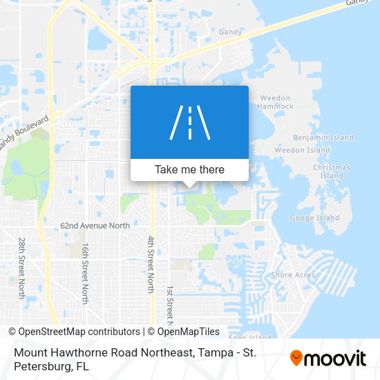 Mount Hawthorne Road Northeast map
