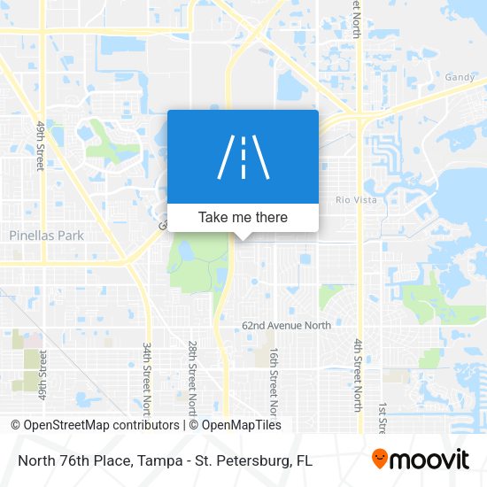 North 76th Place map
