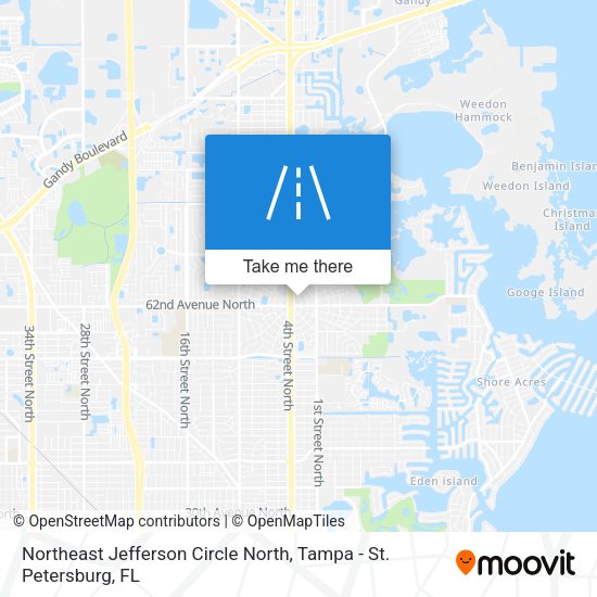 Northeast Jefferson Circle North map