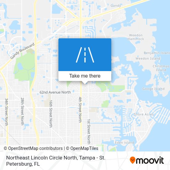 Northeast Lincoln Circle North map