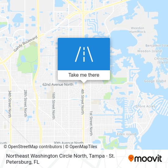 Northeast Washington Circle North map