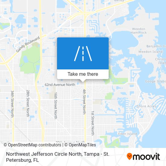 Northwest Jefferson Circle North map