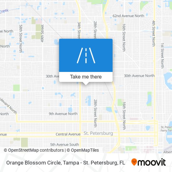 Orange Blossom Circle map