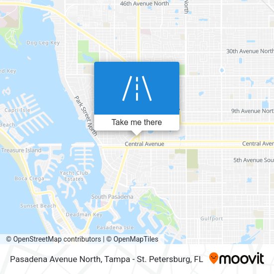 Mapa de Pasadena Avenue North