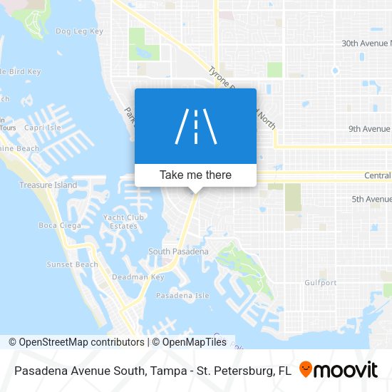 Mapa de Pasadena Avenue South