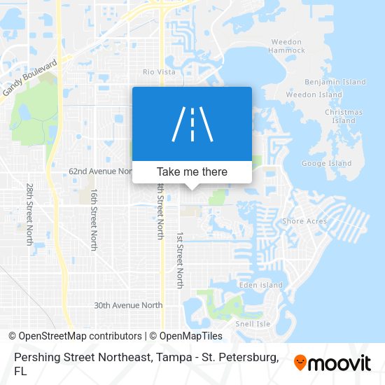 Mapa de Pershing Street Northeast