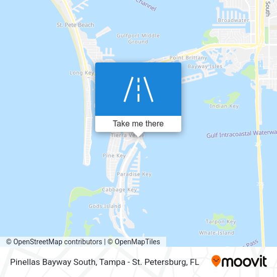 Mapa de Pinellas Bayway South