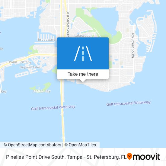 Pinellas Point Drive South map