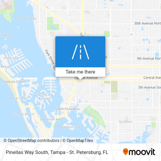 Mapa de Pinellas Way South