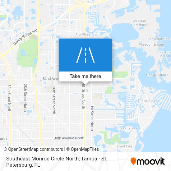 Southeast Monroe Circle North map