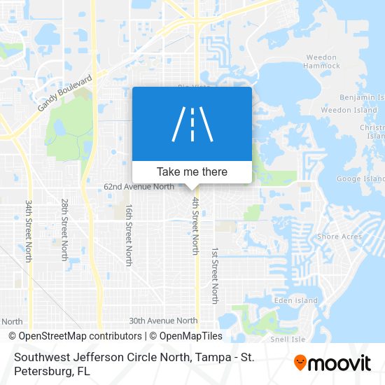 Southwest Jefferson Circle North map