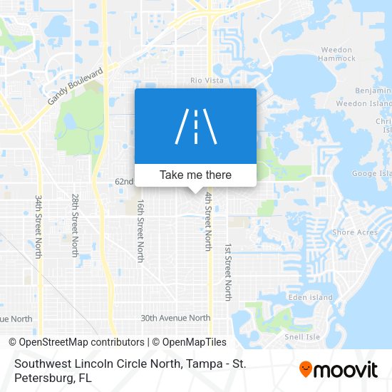 Southwest Lincoln Circle North map