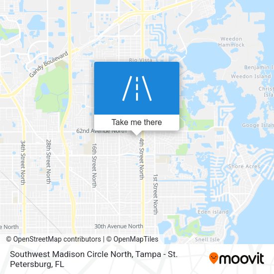 Southwest Madison Circle North map
