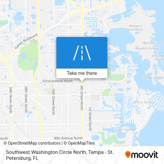 Southwest Washington Circle North map