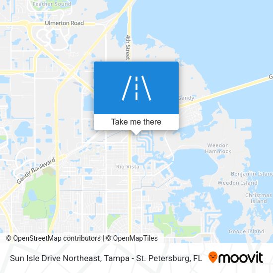 Sun Isle Drive Northeast map