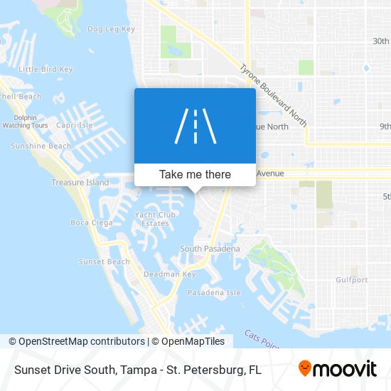 Sunset Drive South map