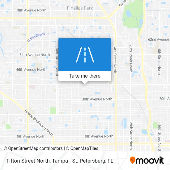 Tifton Street North map