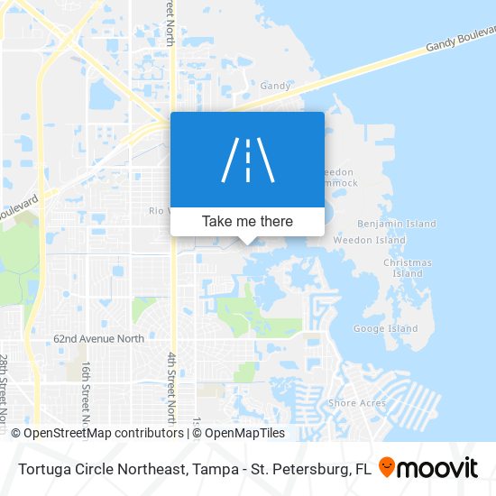 Tortuga Circle Northeast map