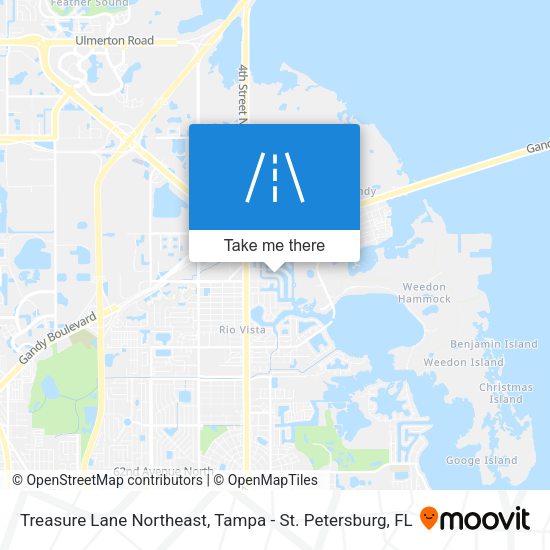 Mapa de Treasure Lane Northeast