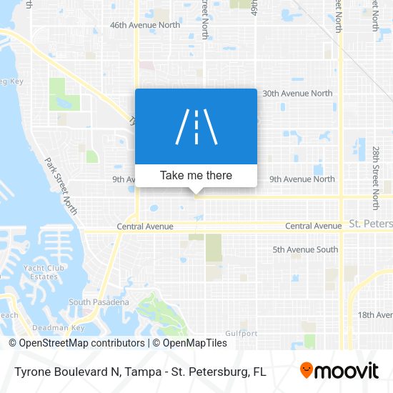 Tyrone Boulevard N map