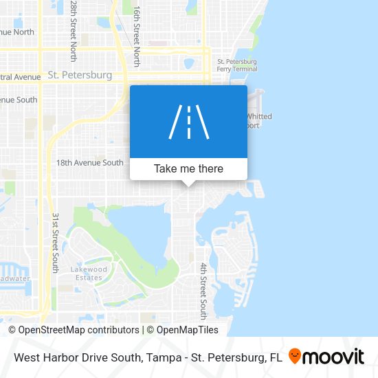 West Harbor Drive South map