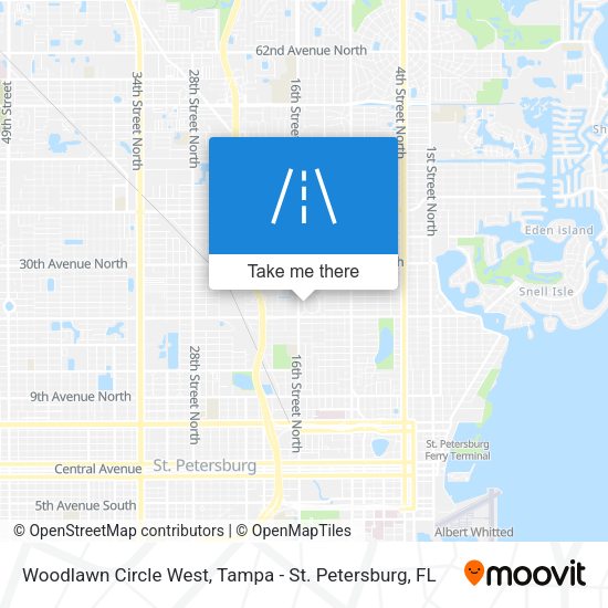 Woodlawn Circle West map