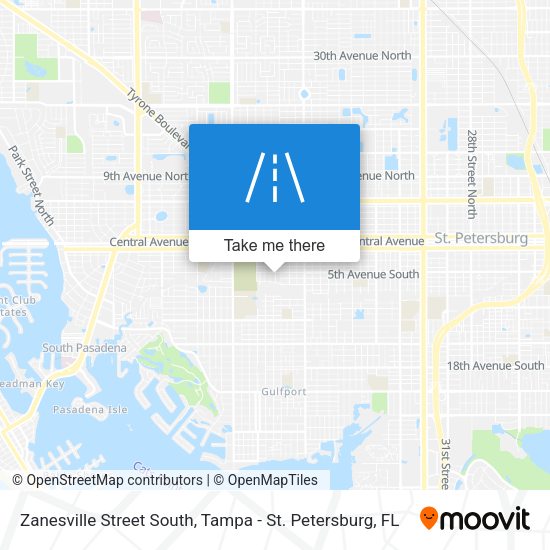 Zanesville Street South map