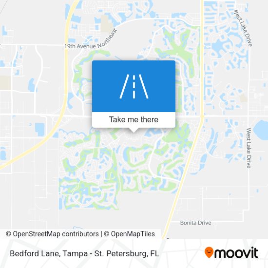 Bedford Lane map